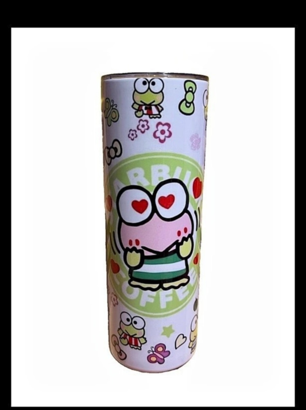 Pink & Green Tumbler Hogg outfitters 20oz new with straw and lid